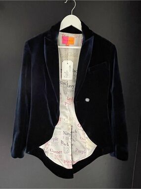 Vilagallo Navy Velvet Sport Coat